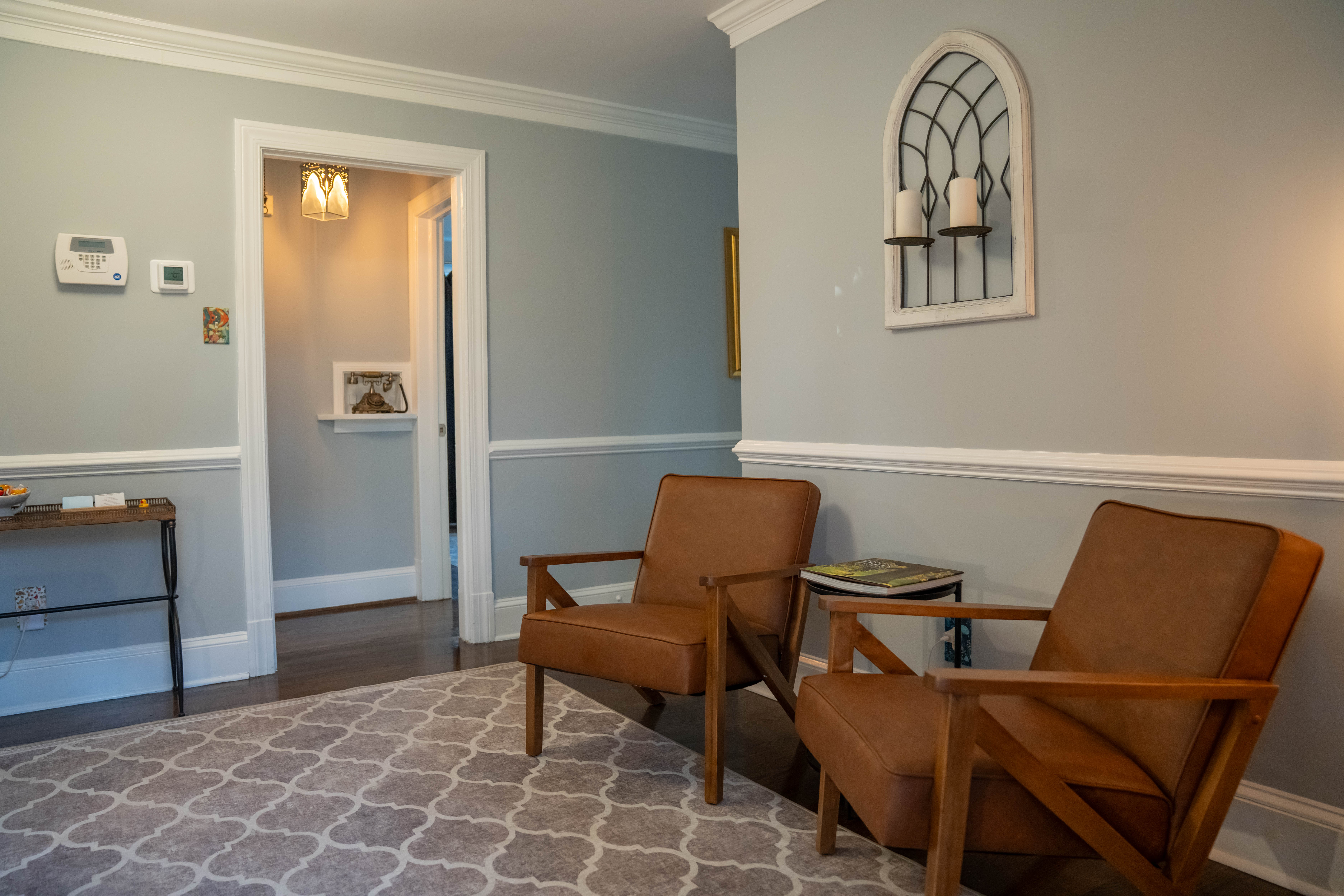 Waiting room at Patricia Horner's counseling office